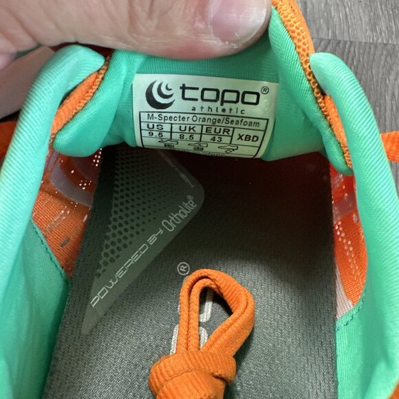 Topo Athletic Shoes Mens 9.5 Orange Specter Running Sneaker Cushioned